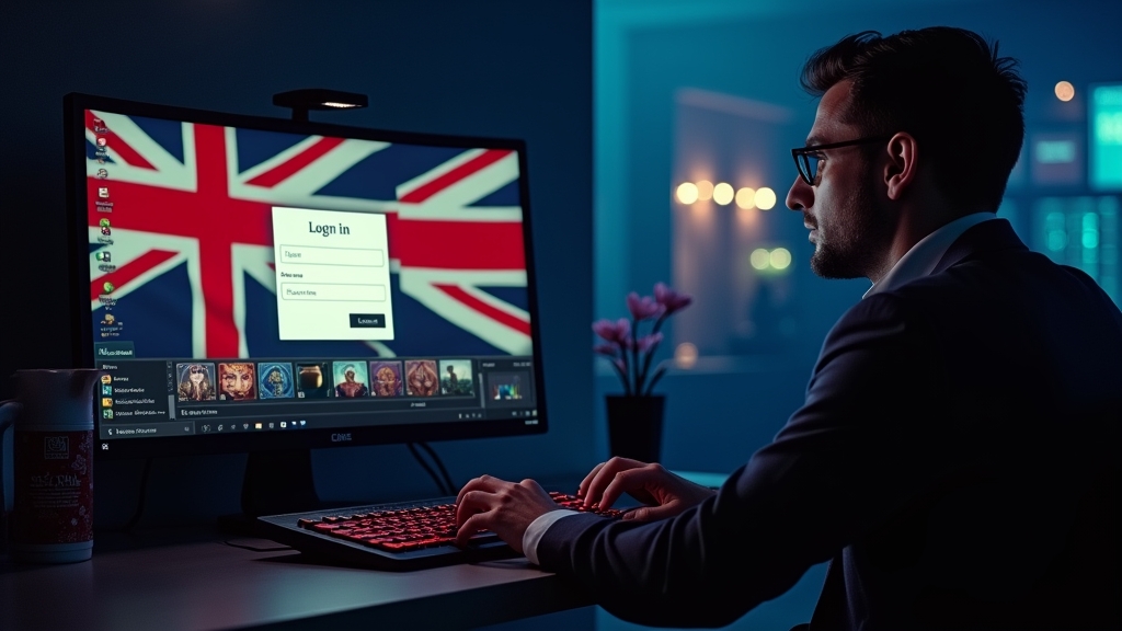 A UK player facing login verification on a casino screen